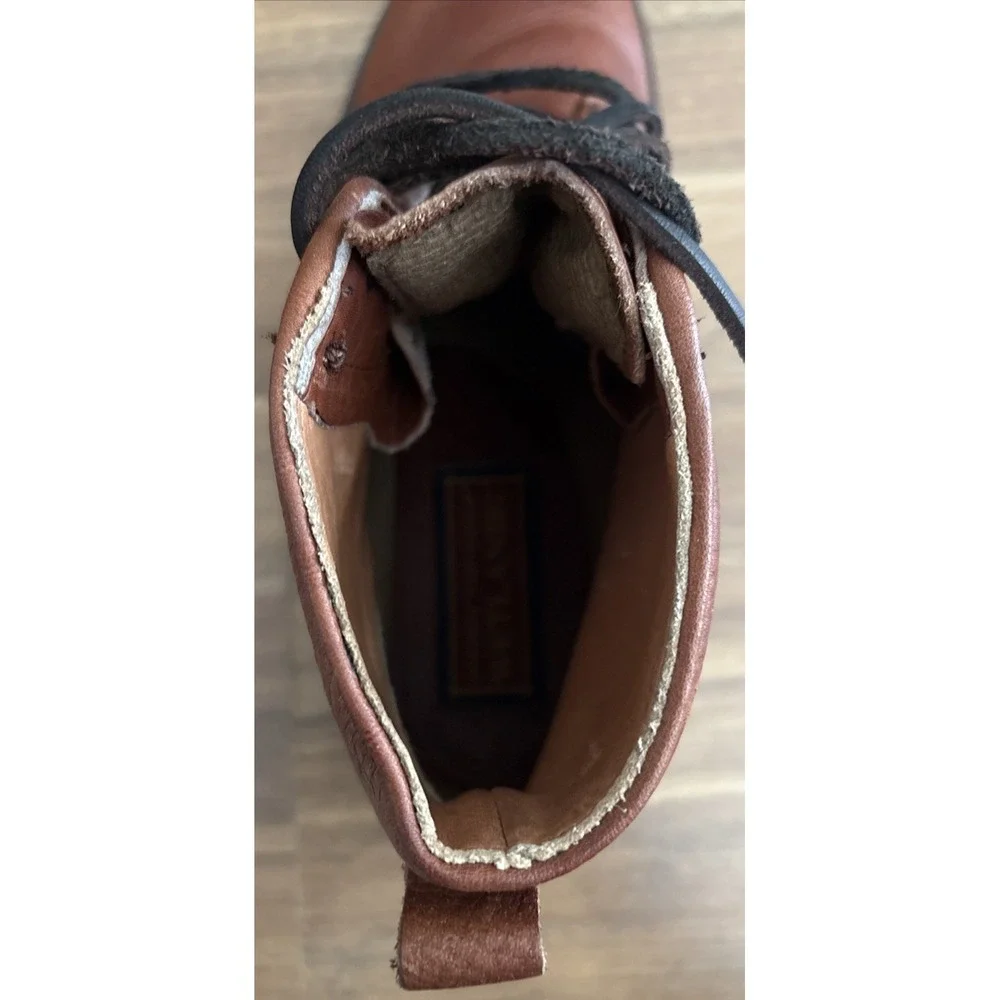 Sperry Mens Brown Leather Lace Up Ankle Boots Lug Sole 75400 Size 8.5M